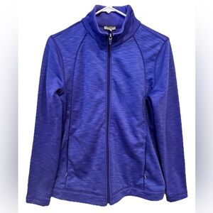 Women's T by Talbots‎ Fleece Full Zip Athletic Jacket Purple Size Small